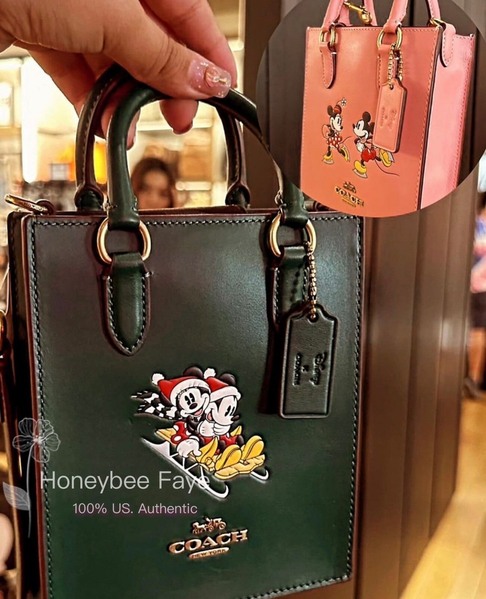 NWT Disney X Coach North South Mini Tote With Sled Motif/Minnie