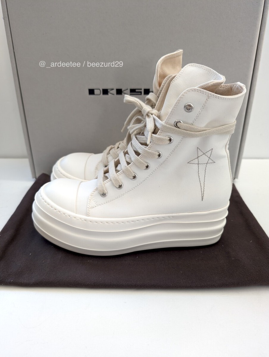 RICK OWENS DRKSHDW SS20 PENTAGRAM DOUBLE BUMPER RAMONES (CHALK
