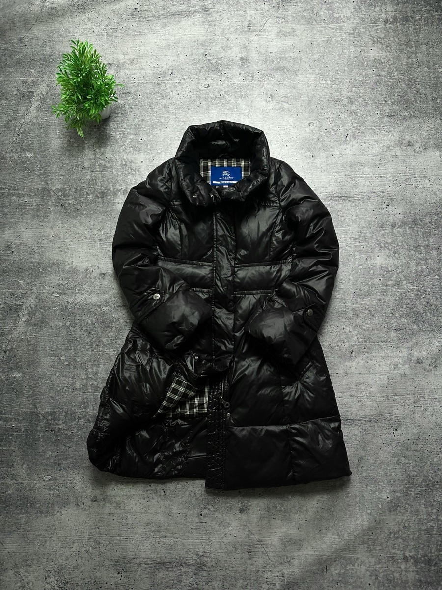 Vintage 90s Burberry Blue Label Down Puffer Designer Jacket