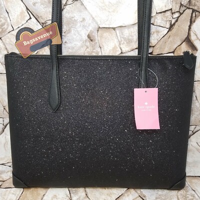 Kate Spade K4626 Glitter Joeley Large Bag - Black for sale online