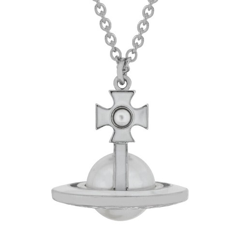 Vivienne Westwood Diamante Necklace Y2K Silver Chain Authentic AB