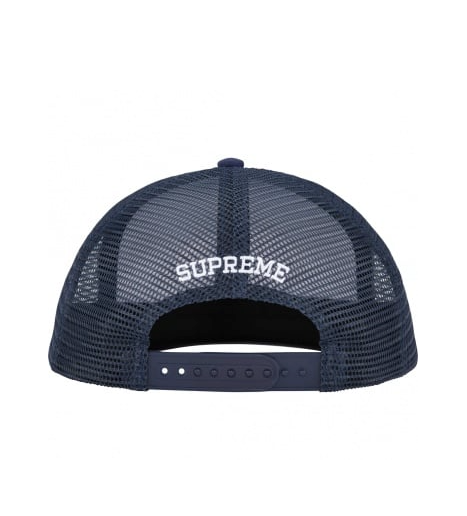 Supreme Authorized Mesh Back 5-Panel Navy Blue Trucker Hat Dealer