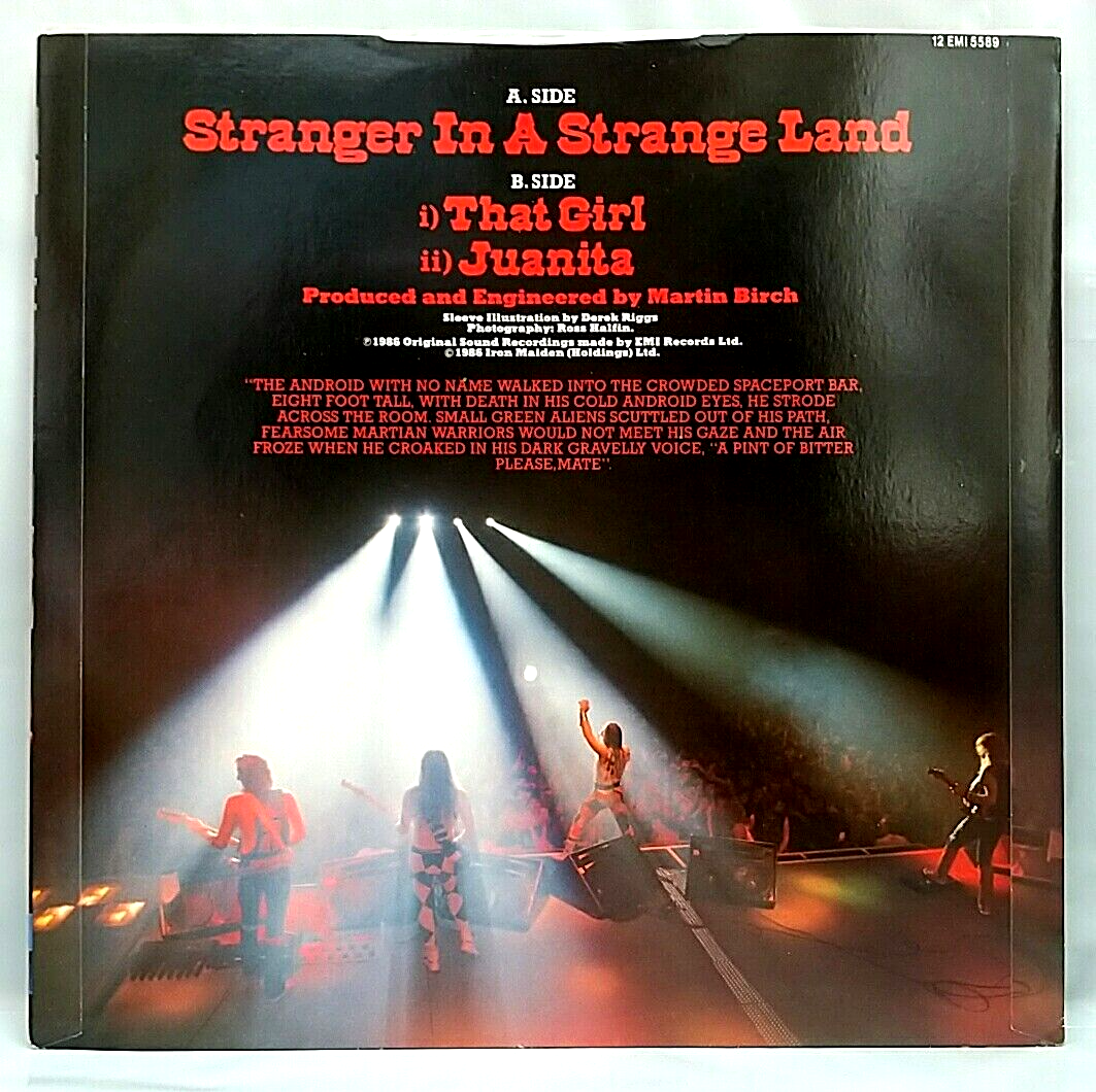 LP) Iron Maiden – Stranger In A Strange Land , Single, 12EMI 5589