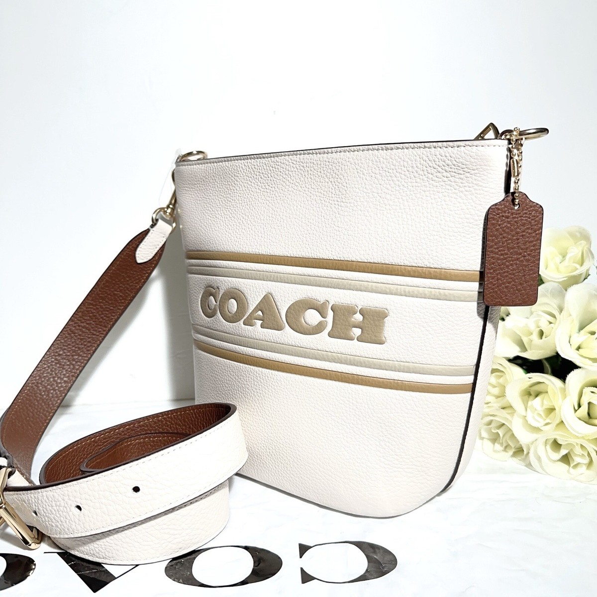 NWT Coach Logan Duffle With Coach Stripe CH248 | eBay