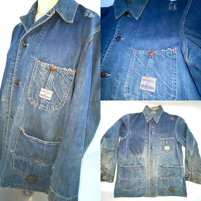 VTG 50S MENS POWR HOUSE MONTGOMERY WARDS DENIM JEAN WORK CHORE