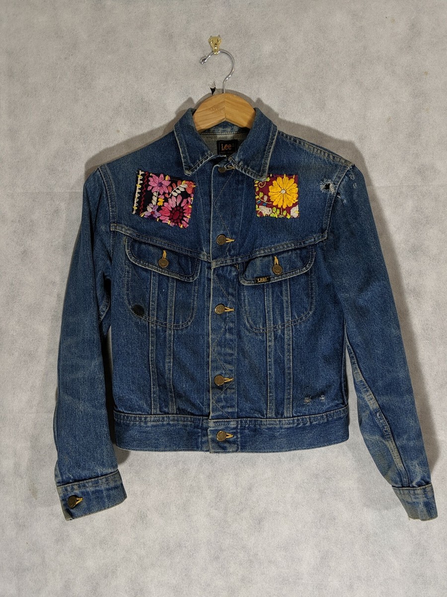 Lee Vintage 60s 70s Rider Denim Jean Jacket Patchwork Quilted