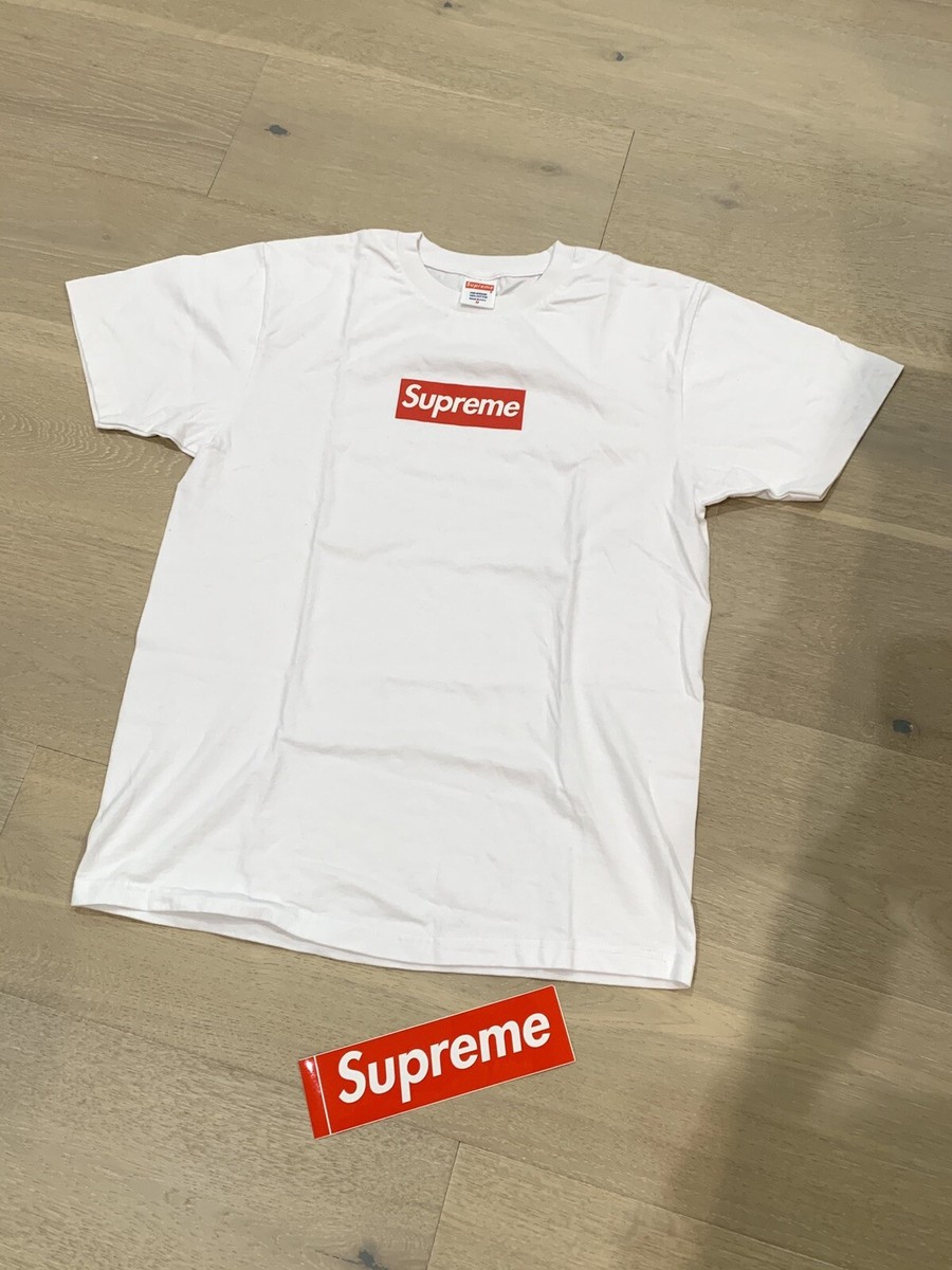 Supreme Box Logo 20th Anniversary Tee SS2014 White Size M 100