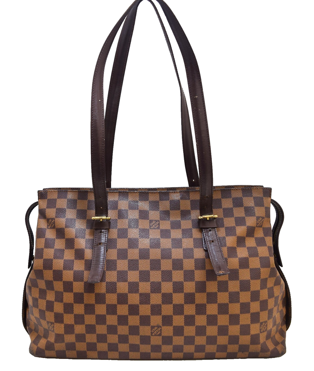 Auth Louis Vuitton Chelsea Shoulder Bag Damier Ebene Canvas N51119