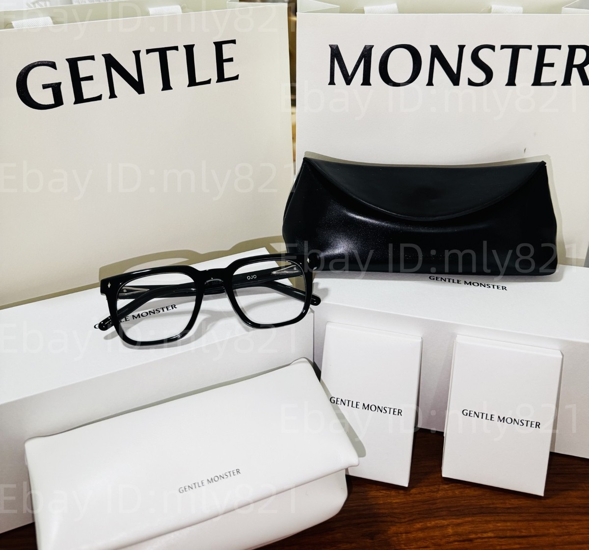 GentleMonster Sunglasses BOLD - OJO 01 Black Frame Clear Lenses | eBay