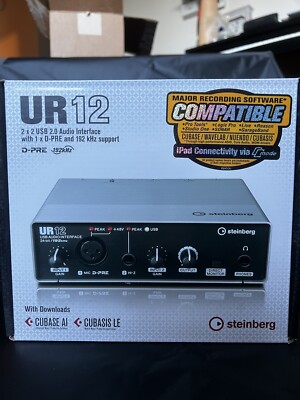 Steinberg UR12 USB Audio Interface W/ Audio Technica AT2020 Studio