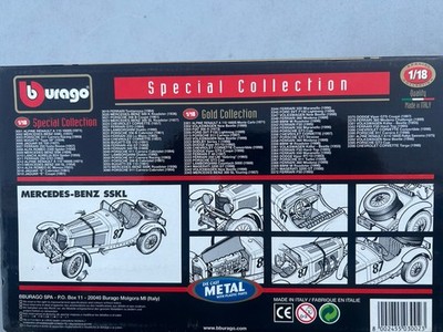 Bburago 1 18 1931 MERCEDES BENZ SSKL Diecast Car for sale online