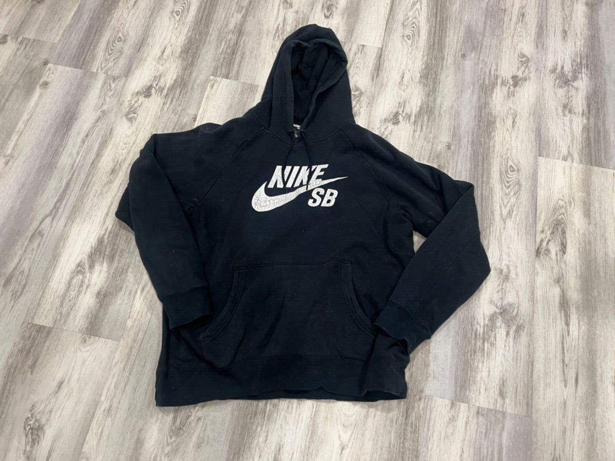 Nike SB Premium Fleece Hoodie Black Crackle X-Large Skate Bmx Surf