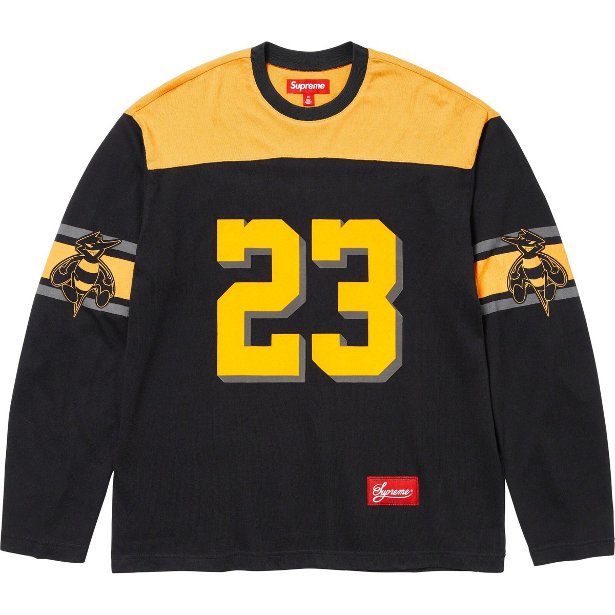 Supreme Bumblebee L/S Football Top Shirts FW23 4colors Size S-XXL