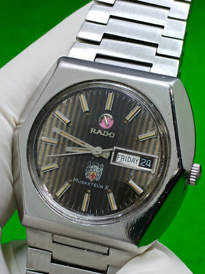 vintage RADO Musketeer X watch Automatic Swiss 25 Jewels Day