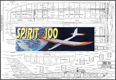 Great Planes Model Airplane Plans (RC): SPIRIT 100 99½