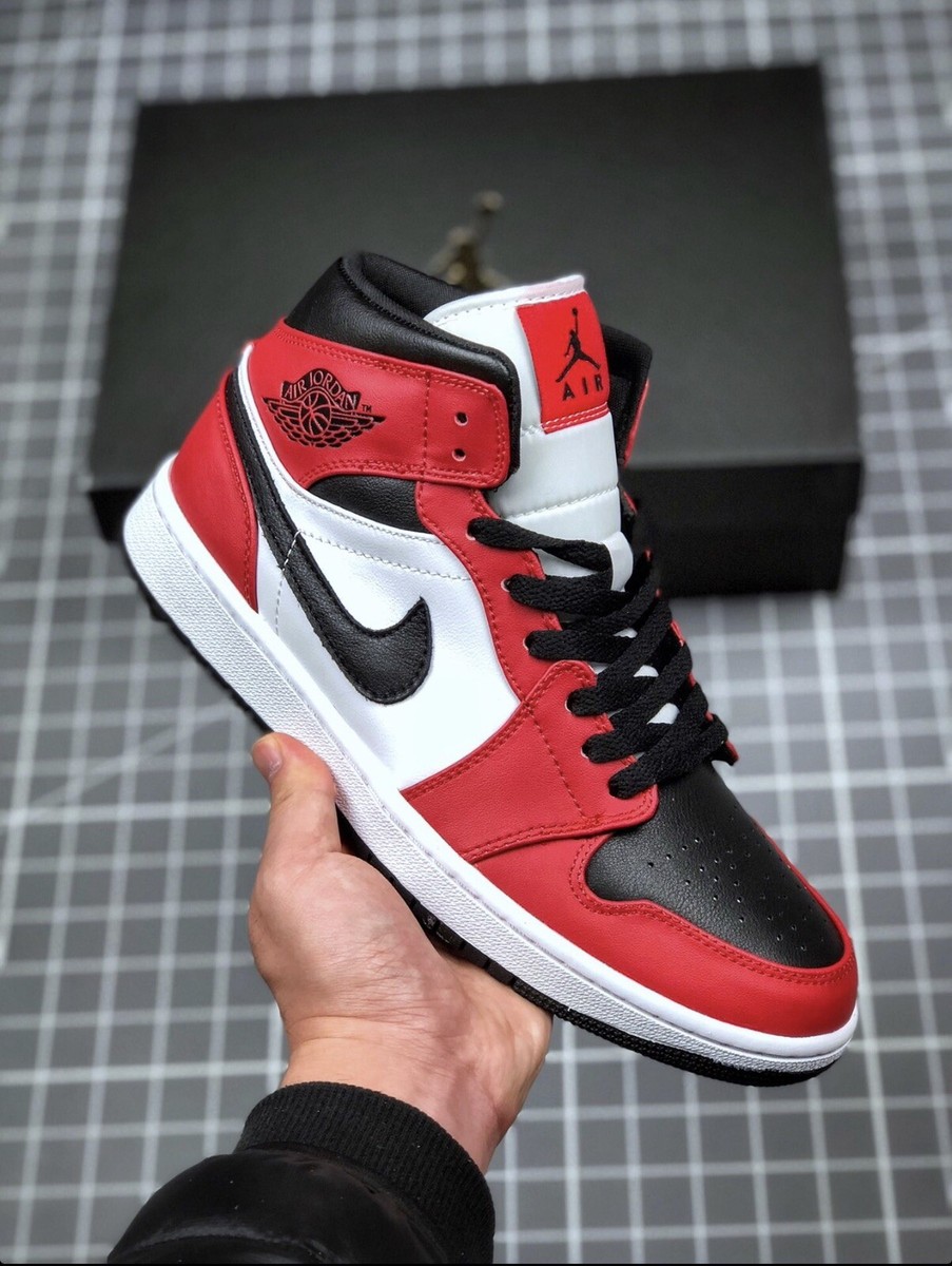 Nike Air Jordan 1 Mid Chicago Black Toe Lost & Found Men Size 10.5