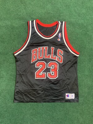 Vtg VNDS Authentic Michael Jordan #23 Chicago Bulls Black Champion