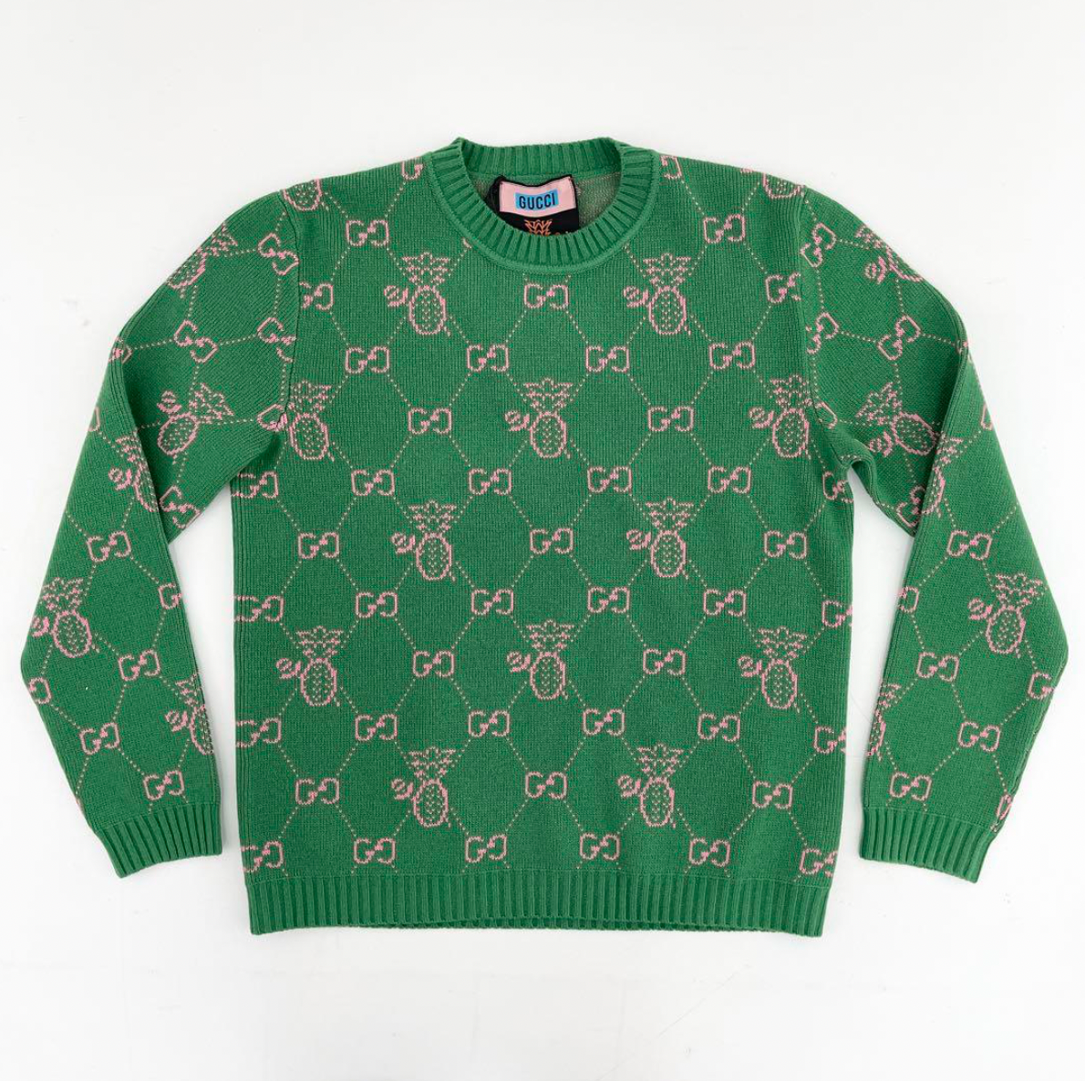 Gucci Pineapple GG Jacquard Sweater Green XL from Japan | eBay
