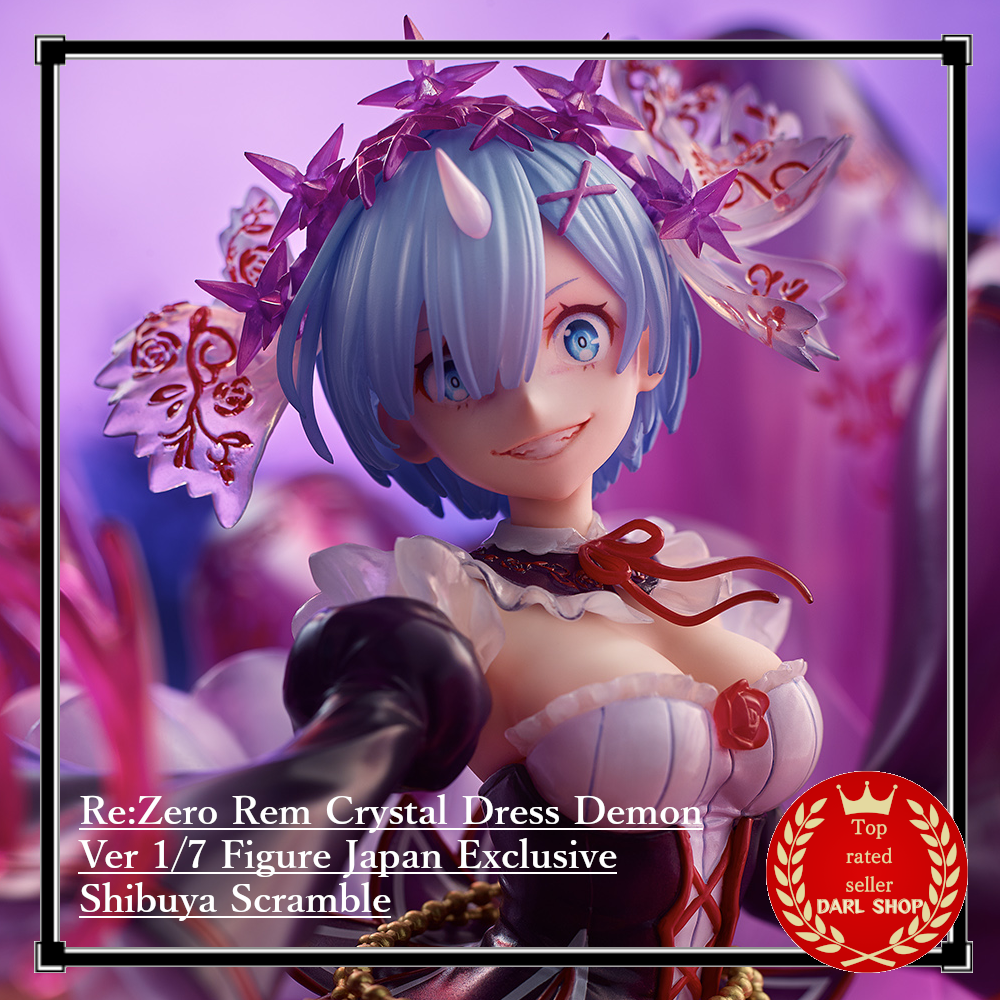 Re:Zero Rem Crystal Dress Demon Ver 1/7 Figure Japan Exclusive