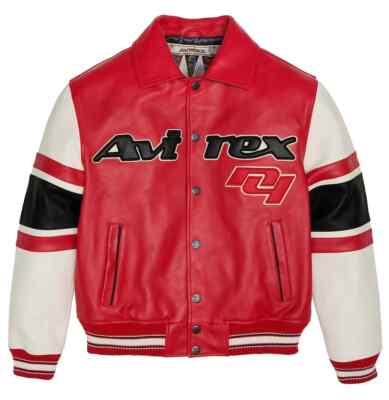 New Men's Avirex Jacket New Edition Red USA American Cowhide