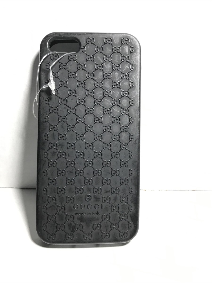 GUCCI GG Logo Custodia Iphone 5G Black bioplastic Fitted Phone