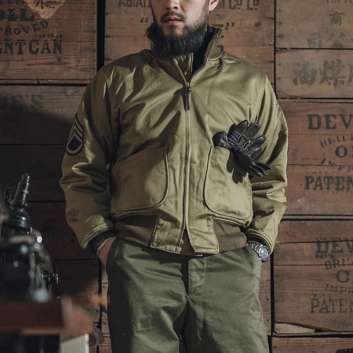 Bronson Retro 'Fury' 1940s 1st Tanker Jacket Wool US Army Men