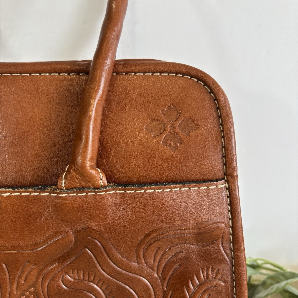 Patricia Nash Paris Large Satchel Tooled Handbag Purse Florence