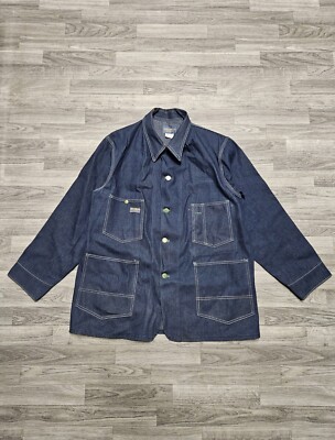 Vintage 70s OshKosh B'gosh Men's 46R Denim Sanforized Chore Jacket