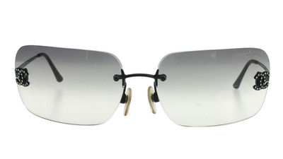 小物 Chanel Rimless Sunglass Yellow Coco Logo Chanel Rimless