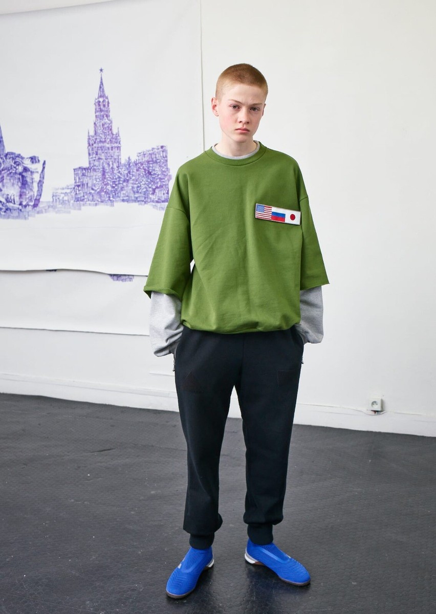 GOSHA RUBCHINSKIY DOUBLE SLEEVE FLAG SWEAT | eBay