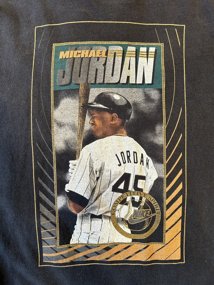 vintage 90s nike michael jordan chicago white sox mlb baseball t