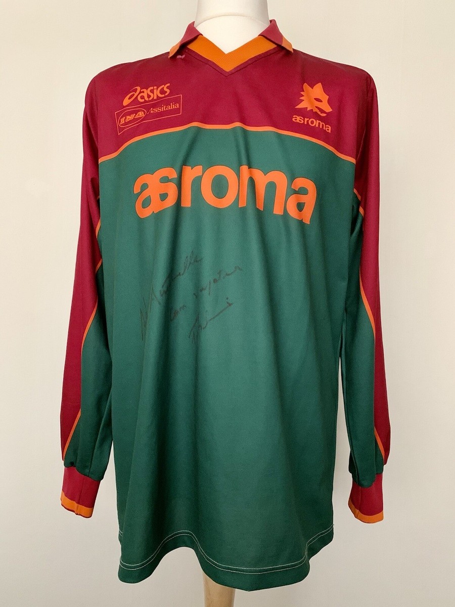 AS Roma 90s training worn & signed Asics Serie A Italy rare