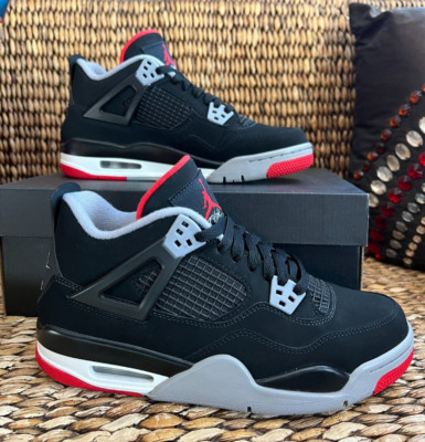 Air Jordan 4 Retro OG GS Bred 2019 Black Cement 2019 Size 7 / 8.5