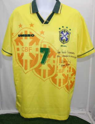 Brazil National Team Authentic Umbro Jersey Size Large 1994 #7