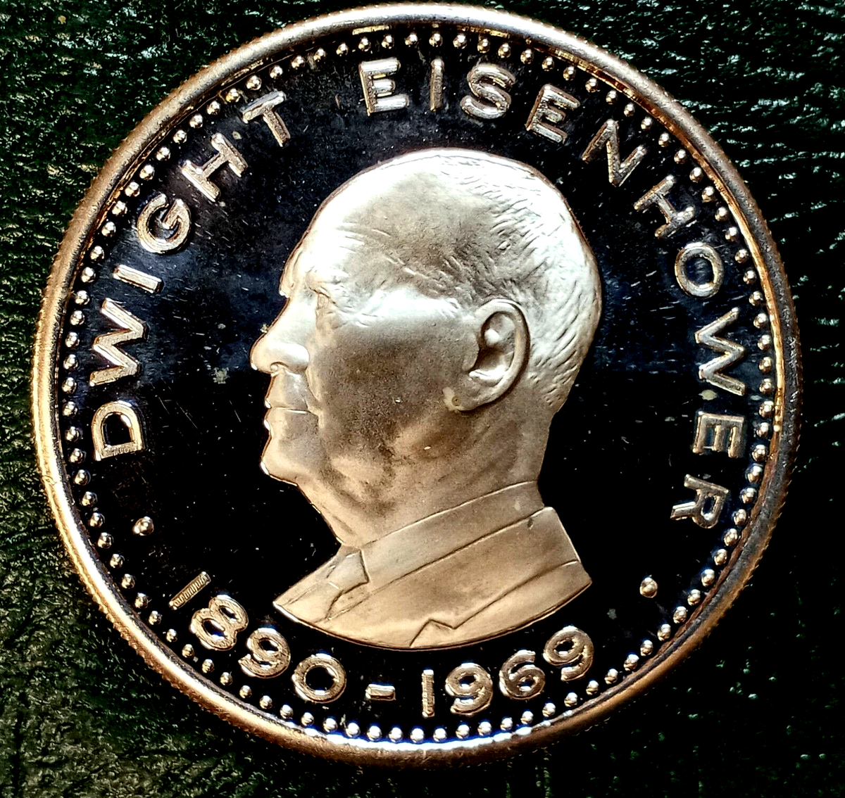 1970 Ras Al-Khaimah 10 Riyal Silver Coin Featuring Dwight