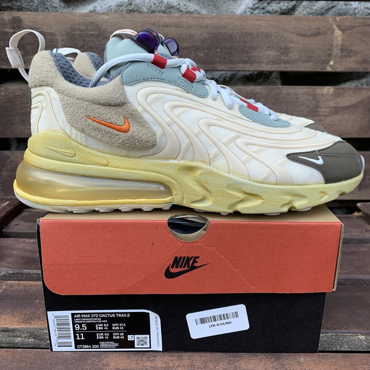 Size 9.5 - Nike x Travis Scott Air Max 270 React Cactus Trails
