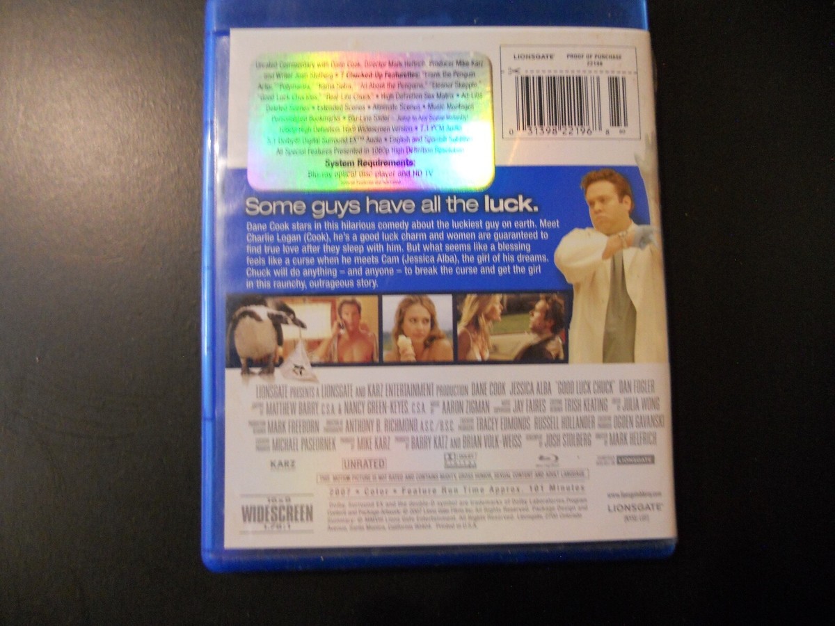 Good Luck Chuck (Blu-ray, 2007) - Jessica Alba Dane Cook