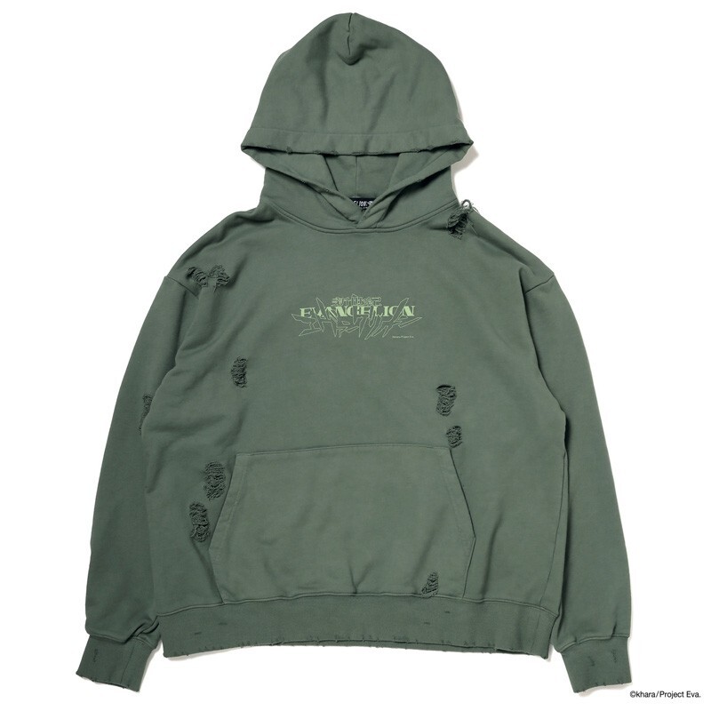 EVANGELION STORE EVANGELION : 95 Parka Hoodie 100% Cotton BLACK