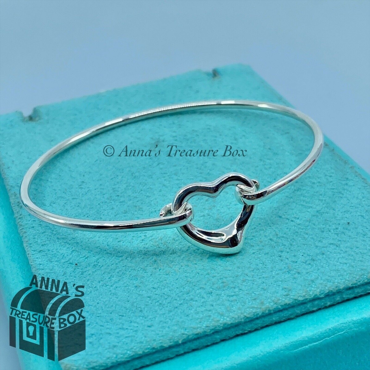 Tiffany & Co. 925 Silver Peretti Open Heart 6.5