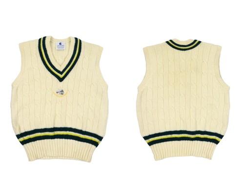 23AW White Wool Knit Fringe Sweater Vest by HYKE 232-11332 | eBay