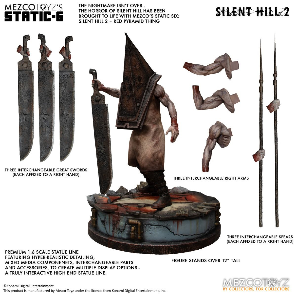Silent Hill 2 Red Pyramid Thing Static Six 1:6 Statue 12 Inches by