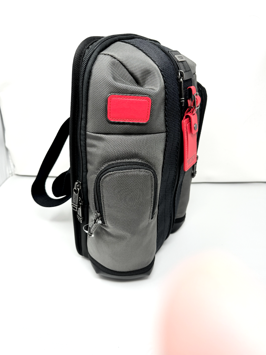 TUMI 02223393GRDO Higgins Sling Ballistic Nylon Men's Grey Red NWT