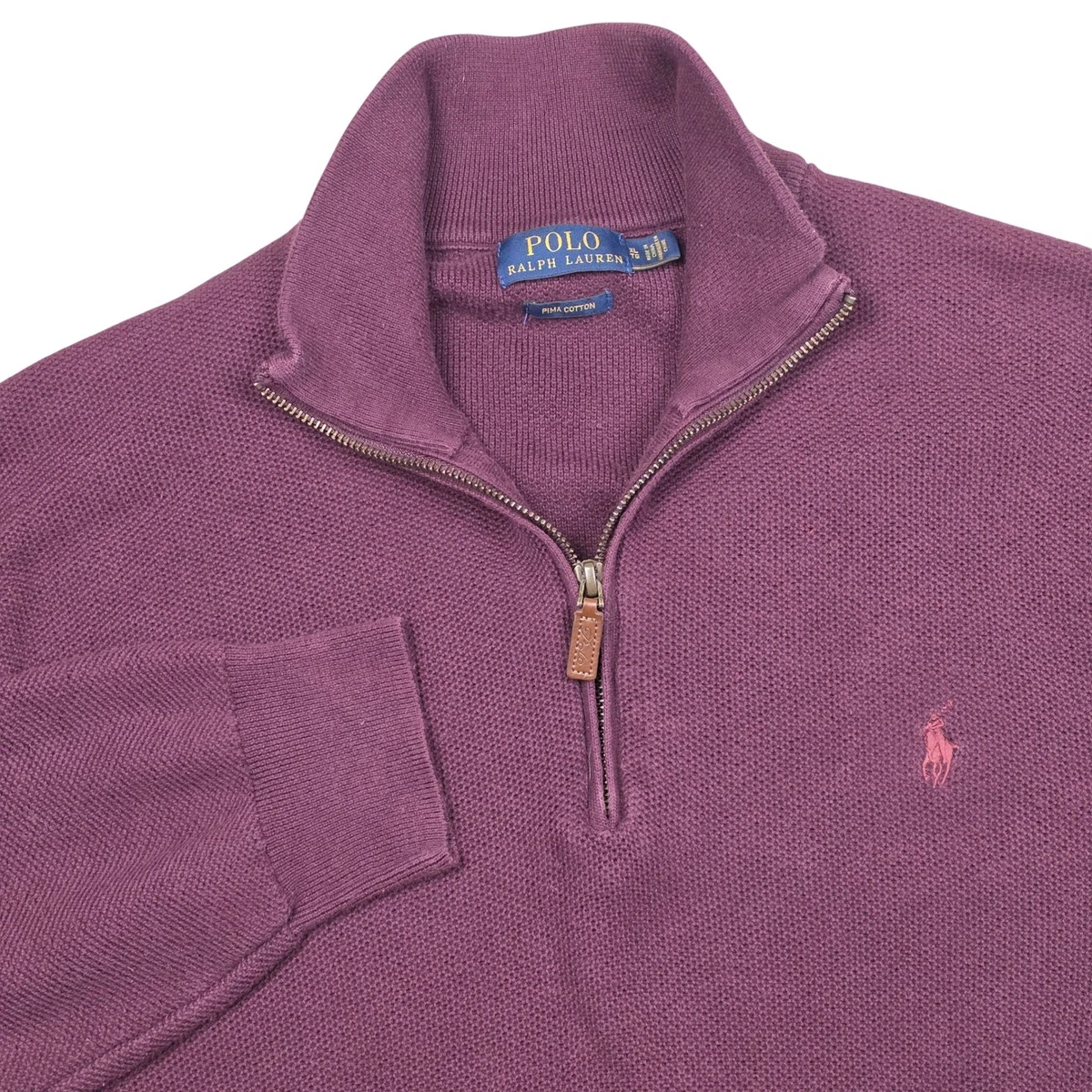 Polo Ralph Lauren Men's Red 1/2 Zip Features for sale - eBay