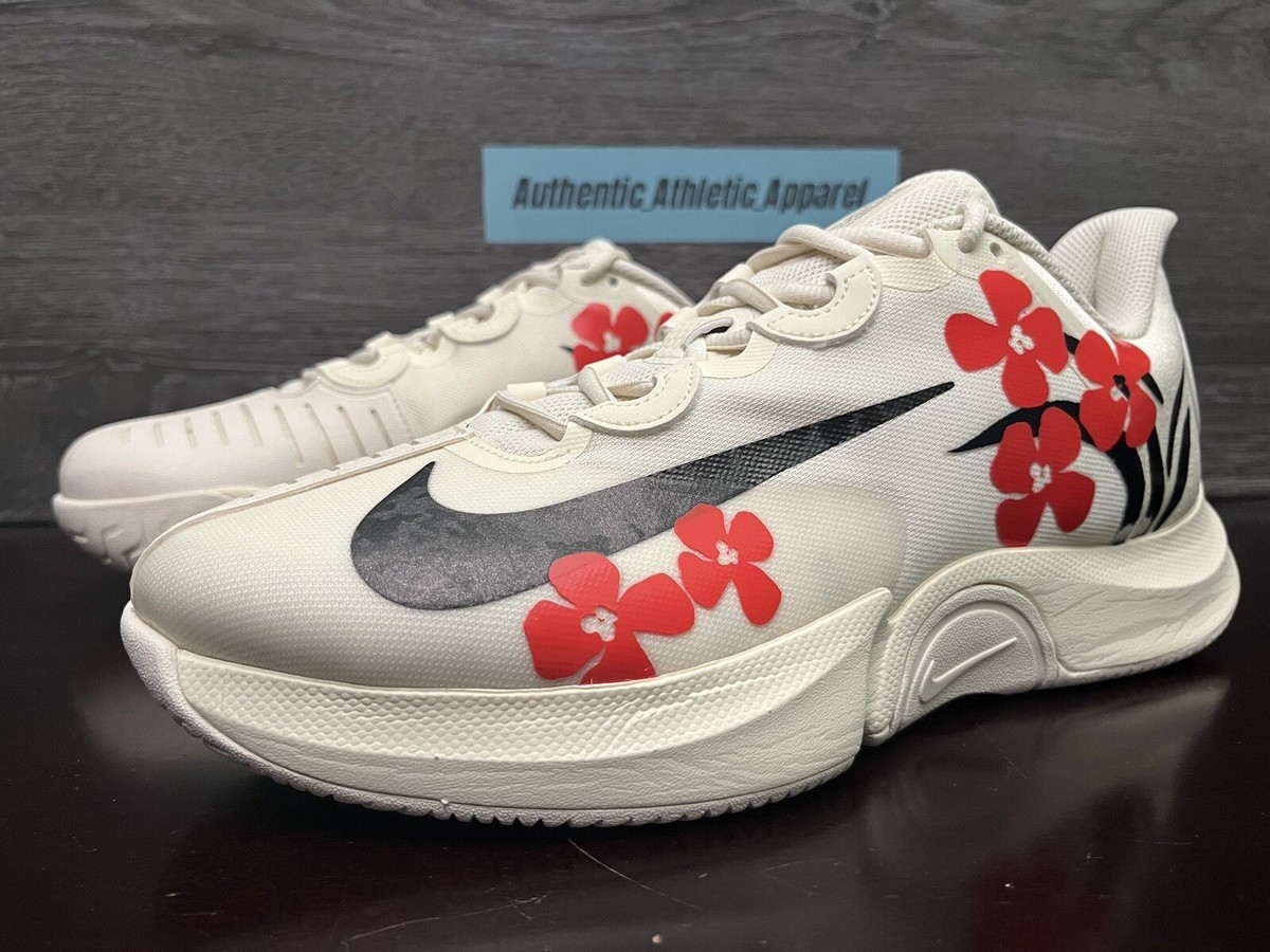 Nike Court Air Zoom GP Turbo Naomi Osaka White Hibiscus Shoes Wmns