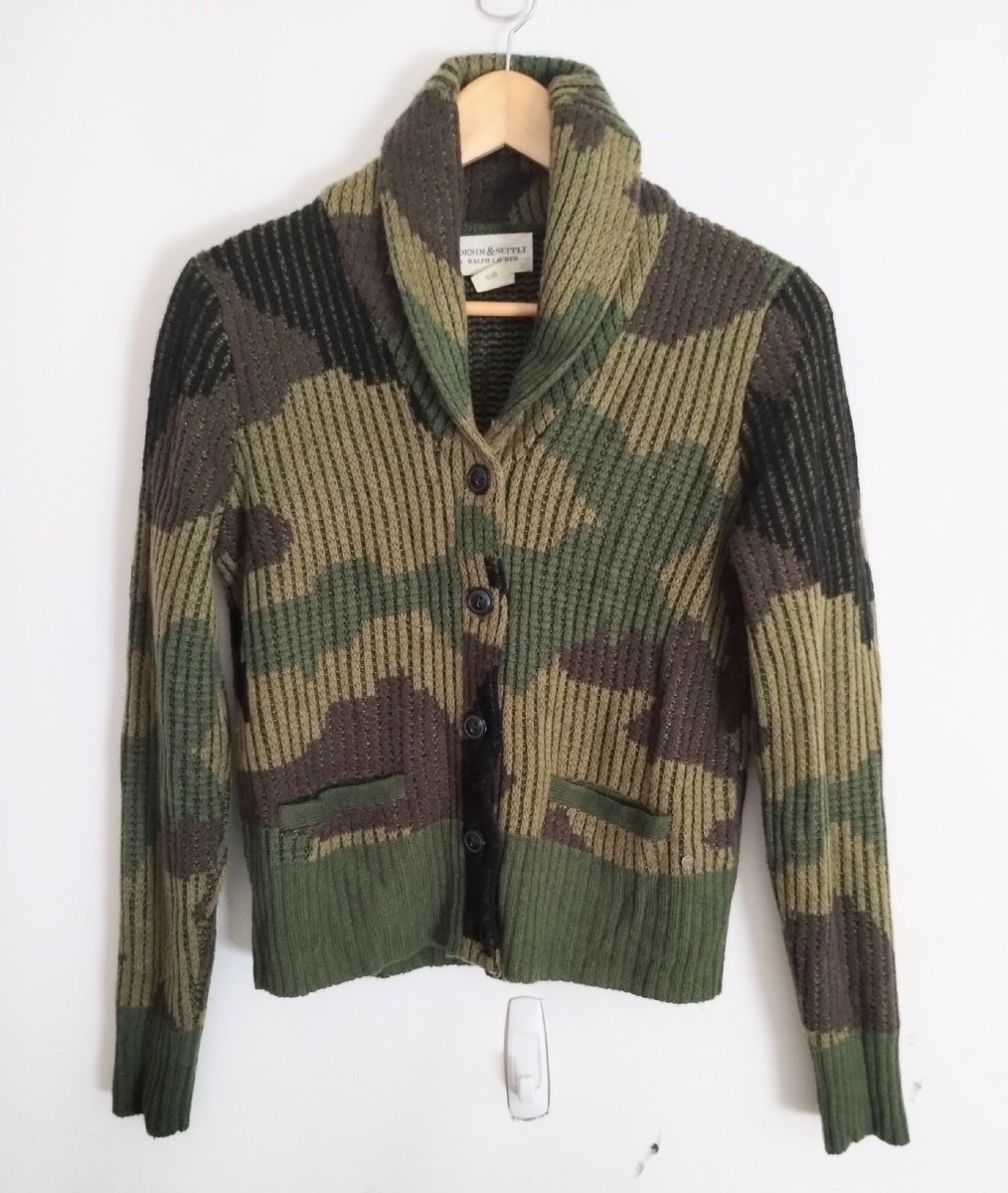 Ralph Lauren Denim & Supply Camouflage Knit Shawl Cardigan | eBay