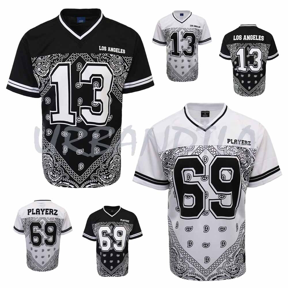 Men's Bandana Paisley 13 And 69 Football Jersey Team Sports T