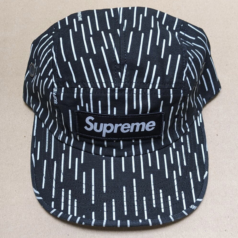 FW24 Supreme Military Camp Cap Black Raindrop Camo 2024 | eBay