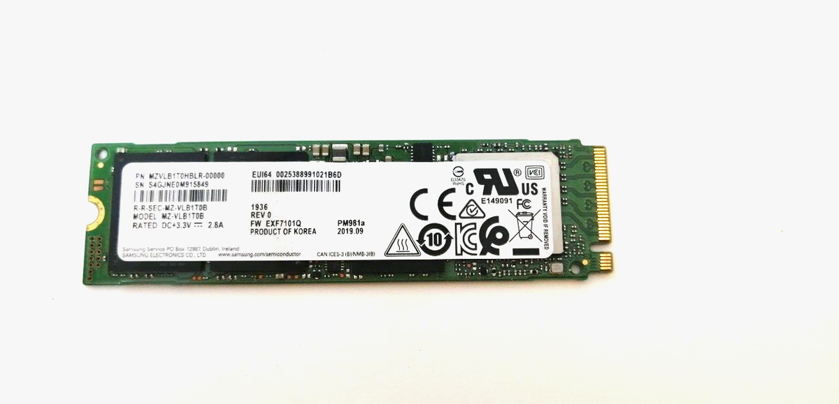 Samsung SSD PM981a 1TB nVME SSD (MZVLB1T0HBLR-00000) | eBay
