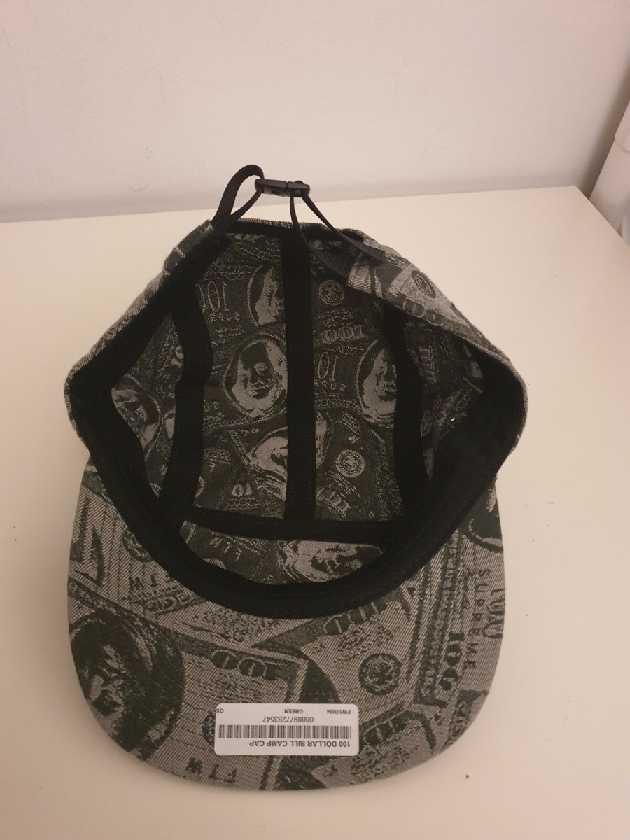 FW17 Supreme 100 Dollar Bill camp cap green hat New | eBay