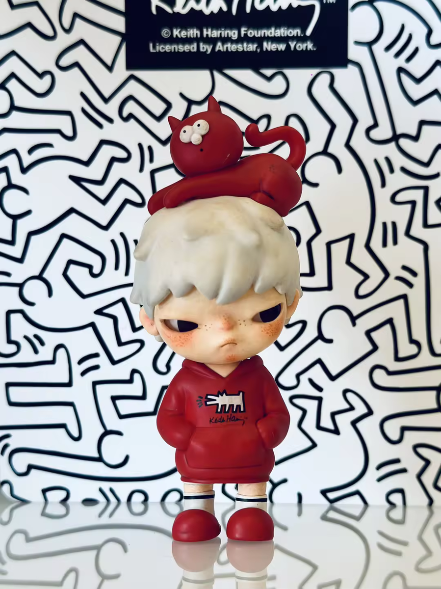 POP MART Hirono × Keith Haring Figure Doll Toy Gift New Sealed
